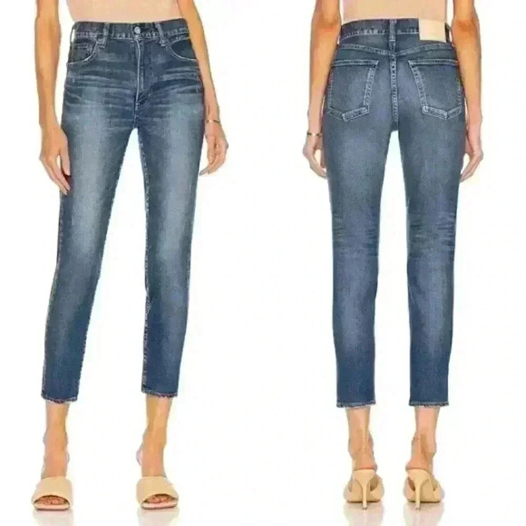 MOUSSY Tamworth High Rise Skinny Crop Lightly Distressed Jeans Size 28 - Picture 7 of 13